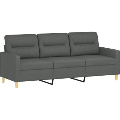 vidaXL 3-Sitzer Grau Stoffsofa - Sofa vidaXL 3-Sitzer Grau Stoffsofa - Sofa