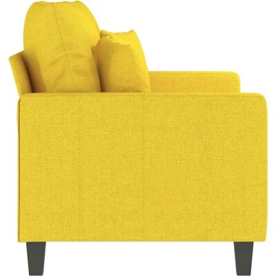 vidaXL Canapé 2 Places en Tissu Jaune Clair - Canapé - Publicité vidaXL Canapé 2 Places en Tissu Jaune Clair - Canapé - Publicité