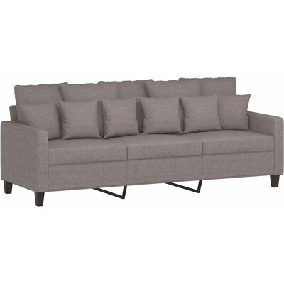 VIDAXL 3-Sitzer Grau Taupe Stoffsofa - Sofa VIDAXL 3-Sitzer Grau Taupe Stoffsofa - Sofa