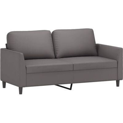 vidaXL 2-personers sofa - Grå - Holdbart kunstlæder vidaXL 2-personers sofa - Grå - Holdbart kunstlæder