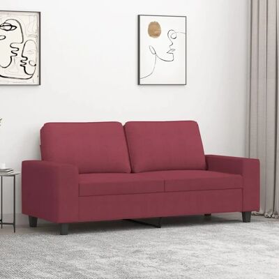 MAISONCHIC Sofa 2 Personer Rosso Vino 140cm - Moderne MAISONCHIC Sofa 2 Personer Rosso Vino 140cm - Moderne