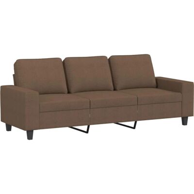 Vidaxl Brauner Stoff 3-Sitzer - Sofa Vidaxl Brauner Stoff 3-Sitzer - Sofa