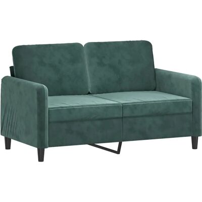 vidaXL 2-personers sofa Mørkegrøn Fløjl - Sofa vidaXL 2-personers sofa Mørkegrøn Fløjl - Sofa