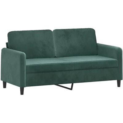 vidaXL Samt 2-Sitzer-Sofa - Dunkelgrün - Sofa vidaXL Samt 2-Sitzer-Sofa - Dunkelgrün - Sofa