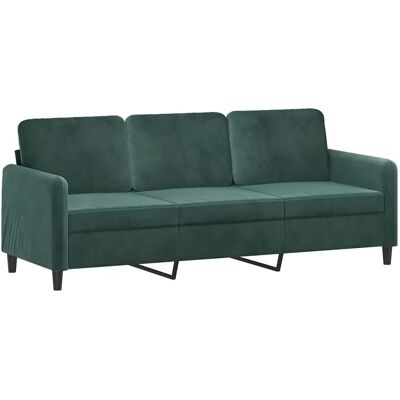 MAISONCHIC Modèle 19593 Canapé 3 Places Velours Vert Foncé MAISONCHIC Modèle 19593 Canapé 3 Places Velours Vert Foncé