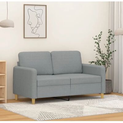 vidaXL 2-Sitzer Sofa Hellgrau Stoff 138x77x80cm vidaXL 2-Sitzer Sofa Hellgrau Stoff 138x77x80cm