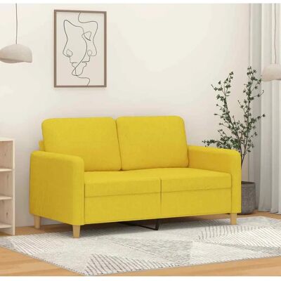 VIDAXL 2-personers gul stofsofa - Møbler VIDAXL 2-personers gul stofsofa - Møbler