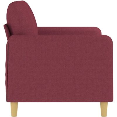 Canapé 2 Places Tissu Rouge 120cm - Publicité Canapé 2 Places Tissu Rouge 120cm - Publicité