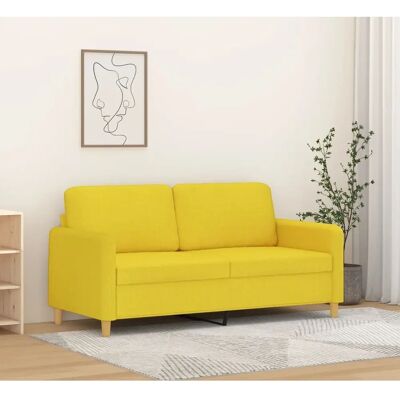 vidaXL Canapé 2 Places Jaune Clair - Mobilier - Publicité vidaXL Canapé 2 Places Jaune Clair - Mobilier - Publicité
