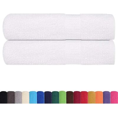 vidaXL Handtücher 2 Stück Weiß 50x100 cm - Handtücher vidaXL Handtücher 2 Stück Weiß 50x100 cm - Handtücher