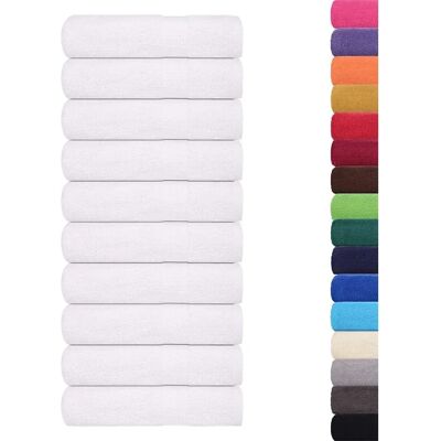 vidaXL Handtücher 10 Stück Weiß 50x100 cm - Handtücher vidaXL Handtücher 10 Stück Weiß 50x100 cm - Handtücher