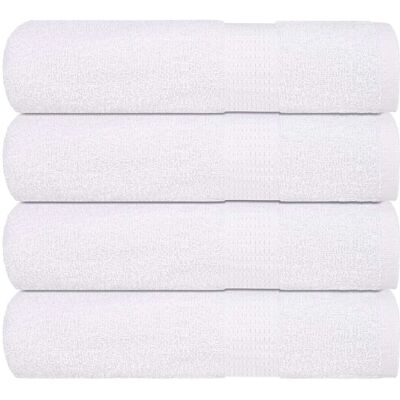 vidaXL Baumwoll Duschtücher 4 stk Weiß 70x140 cm - Duschtücher vidaXL Baumwoll Duschtücher 4 stk Weiß 70x140 cm - Duschtücher