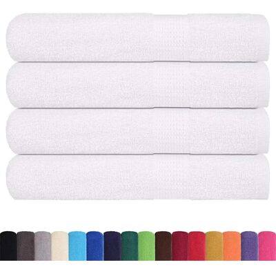 vidaXL Handtücher 4 Stk. Weiß 100x200 cm - Handtücher vidaXL Handtücher 4 Stk. Weiß 100x200 cm - Handtücher