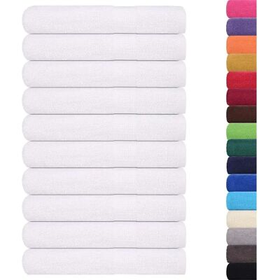 vidaXL Handtücher 25 Stk. Weiß 100x200 cm - Handtücher vidaXL Handtücher 25 Stk. Weiß 100x200 cm - Handtücher