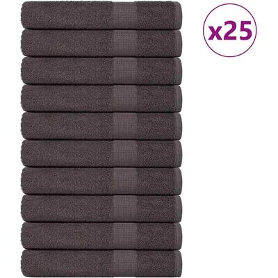 vidaXL Toallas 25 uds 100% algodón antracita 100x200 cm 600 gsm - Toallas vidaXL Toallas 25 uds 100% algodón antracita 100x200 cm 600 gsm - Toallas