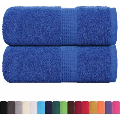 vidaXL Gästehandtücher 2 Stück Blau - Gästehände vidaXL Gästehandtücher 2 Stück Blau - Gästehände