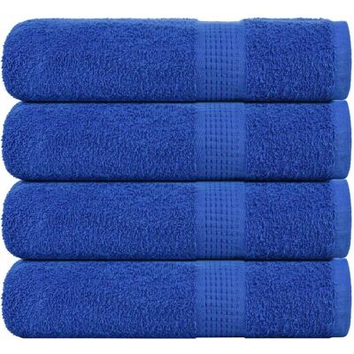 vidaXL Blaue Baumwoll-Duschtücher 4er-Set vidaXL Blaue Baumwoll-Duschtücher 4er-Set