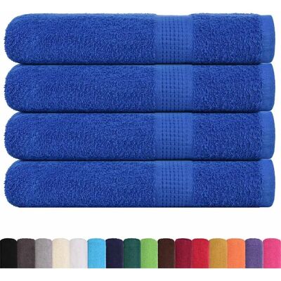 vidaXL Handdoeken 4 st. Blauw 100x200 cm - Handdoeken vidaXL Handdoeken 4 st. Blauw 100x200 cm - Handdoeken