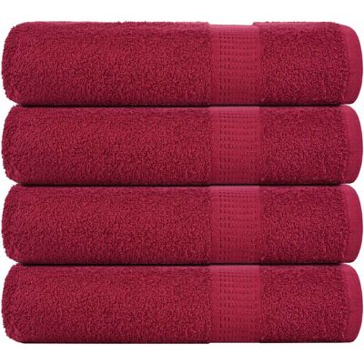 vidaXL Käsipyyhkeet 4 kpl Bordeaux - Hand Towels vidaXL Käsipyyhkeet 4 kpl Bordeaux - Hand Towels