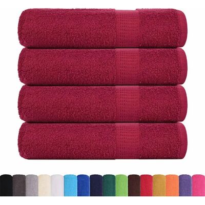 vidaXL kylpypyyhkeet - 4 kpl Bordeaux punainen 100x150 cm vidaXL kylpypyyhkeet - 4 kpl Bordeaux punainen 100x150 cm