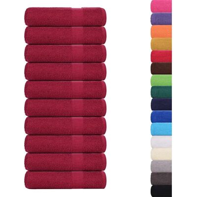 vidaXL Bademäntel 10 Stück Bordeaux 100x150cm - Badetücher vidaXL Bademäntel 10 Stück Bordeaux 100x150cm - Badetücher
