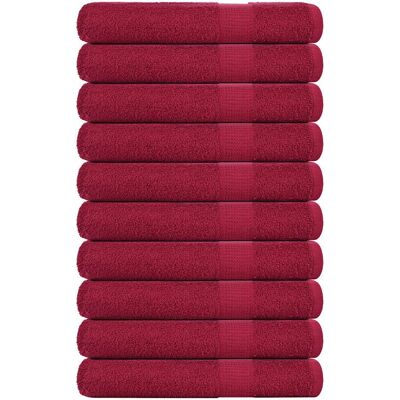 vidaXL Saunatücher 10er Set Bordeaux Rot 80x200cm - Saunatücher vidaXL Saunatücher 10er Set Bordeaux Rot 80x200cm - Saunatücher