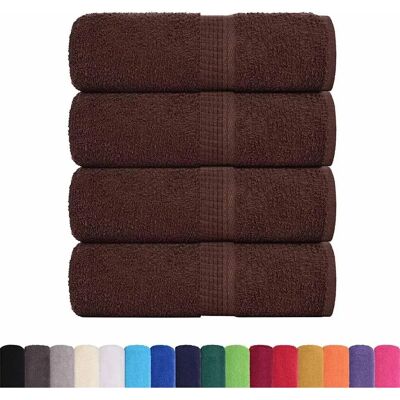 vidaXL Baumwoll Seiftücher - 4 Stück Braun 30x30 cm vidaXL Baumwoll Seiftücher - 4 Stück Braun 30x30 cm