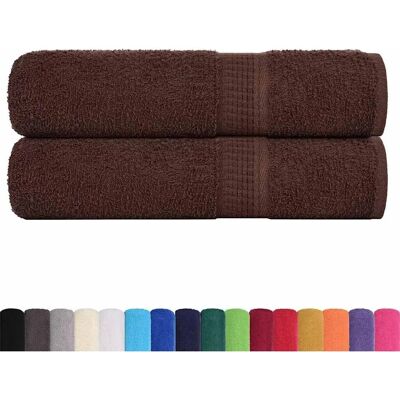 vidaXL Duschtücher 2 Stück Braun 70x140 cm - Shower Towels vidaXL Duschtücher 2 Stück Braun 70x140 cm - Shower Towels