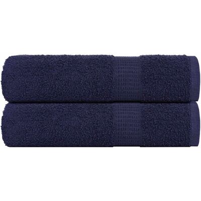 vidaXL Seiftücher 2 Stk. 70x140 cm Navy Blue - Shower Towels vidaXL Seiftücher 2 Stk. 70x140 cm Navy Blue - Shower Towels