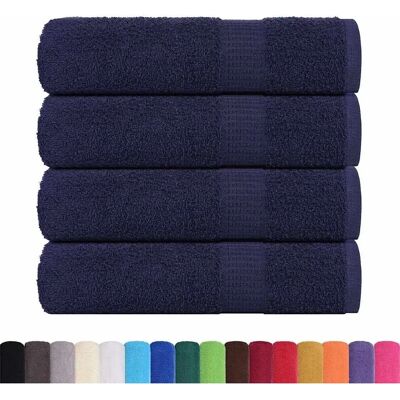 vidaXL Bath Towels 4 pcs Navy Blue 100x150 cm 360 gsm vidaXL Bath Towels 4 pcs Navy Blue 100x150 cm 360 gsm