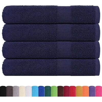 vidaXL Handdoeken 4 st. Marineblauw 100x200 cm - Towels vidaXL Handdoeken 4 st. Marineblauw 100x200 cm - Towels