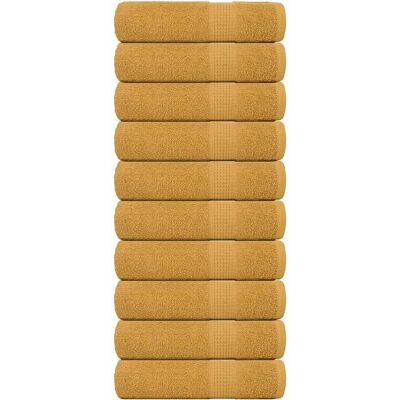 vidaXL Badetücher 10 Stk. 50x100 cm Gold 360 G/M² 100% Baumwolle vidaXL Badetücher 10 Stk. 50x100 cm Gold 360 G/M² 100% Baumwolle