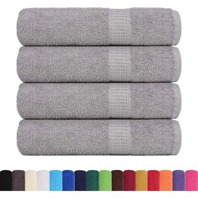 vidaXL Grey Cotton Bath Towels 4 pcs 100x150cm vidaXL Grey Cotton Bath Towels 4 pcs 100x150cm