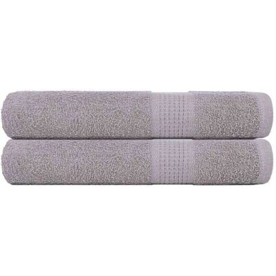 vidaXL Handtücher 2 Stk. Grau 100x200 cm - Handtücher vidaXL Handtücher 2 Stk. Grau 100x200 cm - Handtücher