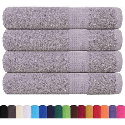 vidaXL Handtücher 4 Stk. Grau 100x200 cm - Handtücher vidaXL Handtücher 4 Stk. Grau 100x200 cm - Handtücher