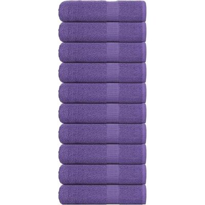 vidaXL Lila 100x150cm Baumwoll Badetücher - Badetücher vidaXL Lila 100x150cm Baumwoll Badetücher - Badetücher