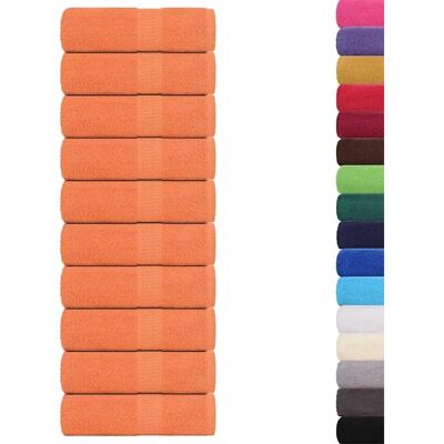 vidaXL Toallas de jabón 10 Piezas Naranja 30x30 cm - Toallas vidaXL Toallas de jabón 10 Piezas Naranja 30x30 cm - Toallas