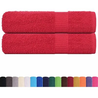 vidaXL Gästetücher - 50x100 cm - Rot - 2 Stk. vidaXL Gästetücher - 50x100 cm - Rot - 2 Stk.