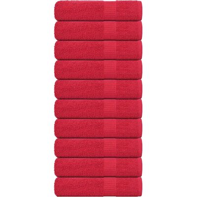 vidaXL Rote Badetücher 10 St 100x150cm - Badetücher vidaXL Rote Badetücher 10 St 100x150cm - Badetücher