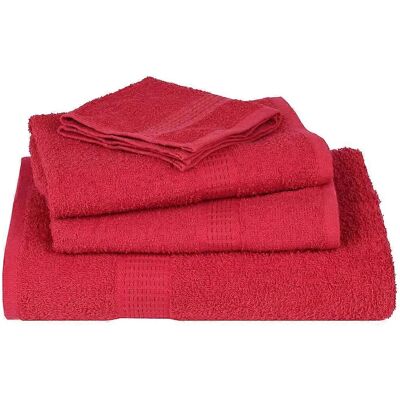 vidaXL Handtücher 10 Stk. Rot 100x200 cm - Handtücher vidaXL Handtücher 10 Stk. Rot 100x200 cm - Handtücher