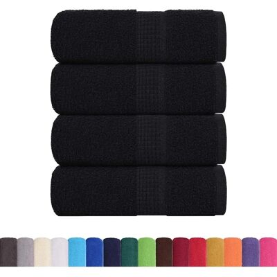 vidaXL Black Cotton Soap Towels - 4 pcs - 30x30 cm vidaXL Black Cotton Soap Towels - 4 pcs - 30x30 cm