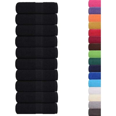 vidaXL Gästetücher Schwarz 10 Stk. 30x30 cm - Handtücher vidaXL Gästetücher Schwarz 10 Stk. 30x30 cm - Handtücher
