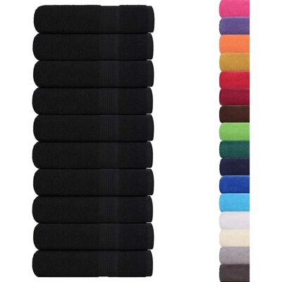vidaXL Schwarze Badetücher 10 Stück 100x150cm vidaXL Schwarze Badetücher 10 Stück 100x150cm