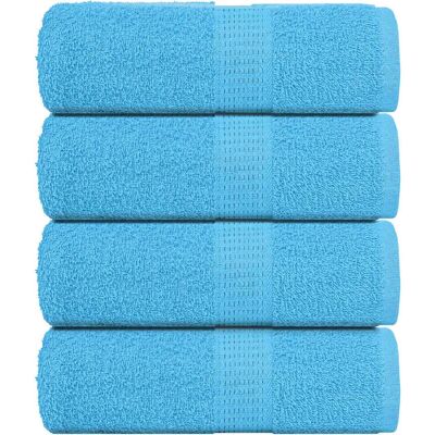 vidaXL Seiftücher 4er Set Türkis - 30x30 cm - Baumwolle vidaXL Seiftücher 4er Set Türkis - 30x30 cm - Baumwolle