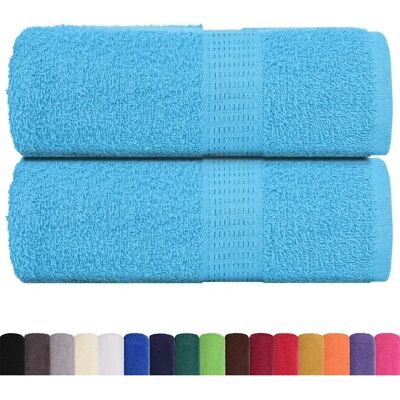vidaXL Guest Towels 2 pcs Turquoise - Guest Towels vidaXL Guest Towels 2 pcs Turquoise - Guest Towels