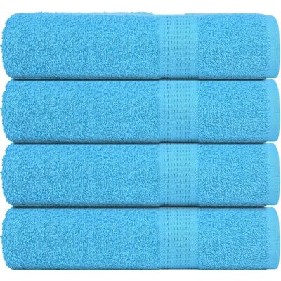 vidaXL Türkis 4 Stück Baumwoll Duschtücher - 70x140cm vidaXL Türkis 4 Stück Baumwoll Duschtücher - 70x140cm