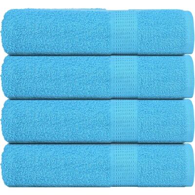 vidaXL Toallas de algodón turquesa 4 pcs - Toallas de baño vidaXL Toallas de algodón turquesa 4 pcs - Toallas de baño