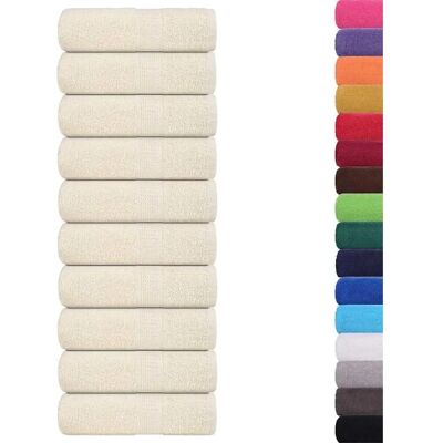 vidaXL Duschtücher 10 Stk. 360 G/M² 100% Baumwolle Creme - Guest Towels vidaXL Duschtücher 10 Stk. 360 G/M² 100% Baumwolle Creme - Guest Towels