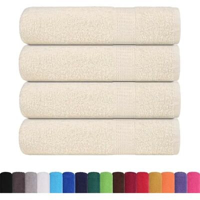 vidaXL Badetücher - 4 Stück Creme - 100x150 cm - 360 gsm - Baumwolle vidaXL Badetücher - 4 Stück Creme - 100x150 cm - 360 gsm - Baumwolle