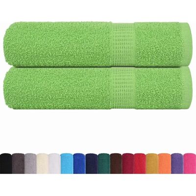vidaXL Handtücher 2er Set apfelgrün 50x100 cm - Handtuch vidaXL Handtücher 2er Set apfelgrün 50x100 cm - Handtuch